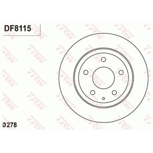DF8115 Brake Disc TRW - Top1autovaruosad
