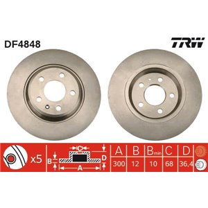 DF4848 Brake Disc TRW - Top1autovaruosad