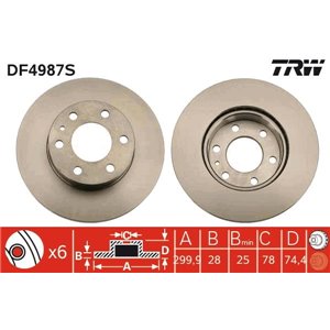 DF4987S Тормозной диск TRW - Top1autovaruosad