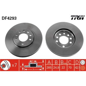 DF4293 Тормозной диск TRW - Top1autovaruosad