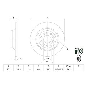 0 986 479 257 Тормозной диск BOSCH - Top1autovaruosad