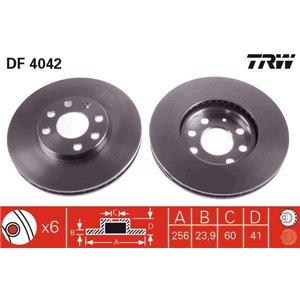 DF4042  Brake disc TRW 