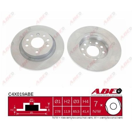 C4X019ABE  Brake disc ABE 