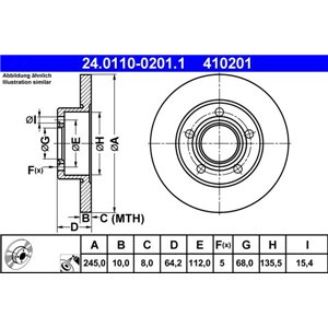 24.0110-0201.1  Brake disc ATE 