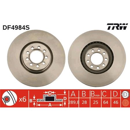 DF4984S Brake Disc TRW