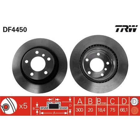 DF4450 Тормозной диск TRW