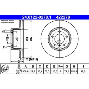 24.0122-0278.1 Brake Disc ATE - Top1autovaruosad