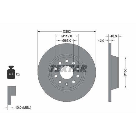 92140803 Brake Disc TEXTAR