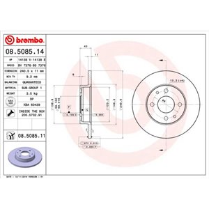 08.5085.11  Brake disc BREMBO 