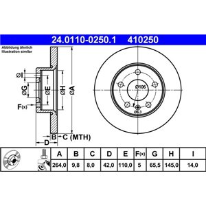 24.0110-0250.1 Тормозной диск ATE     