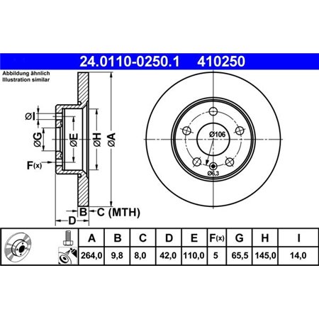 24.0110-0250.1 Тормозной диск ATE