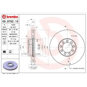 09.9762.10 Brake Disc BREMBO - Top1autovaruosad