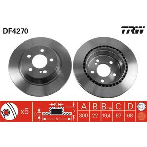 DF4270  Brake disc TRW 