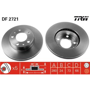 DF2721 Тормозной диск TRW - Top1autovaruosad