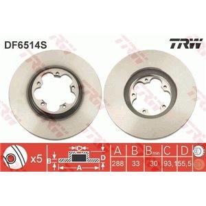 DF6514S  Brake disc TRW  - Top1autovaruosad