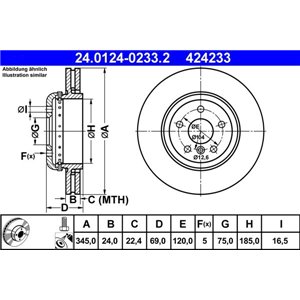 24.0124-0233.2 Тормозной диск ATE - Top1autovaruosad