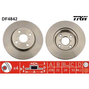 DF4842 Тормозной диск TRW     