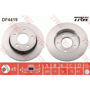 DF4419 Brake Disc TRW - Top1autovaruosad
