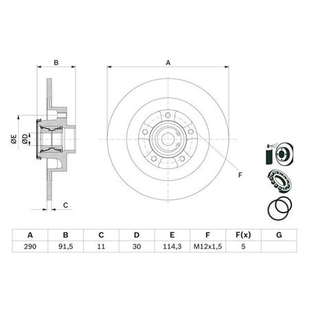 0 986 479 F42 Brake Disc BOSCH