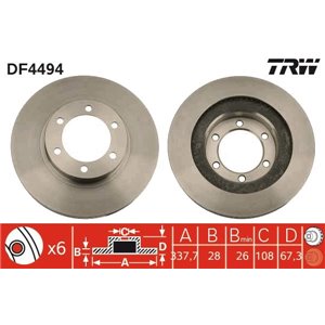 DF4494  Brake disc TRW  - Top1autovaruosad