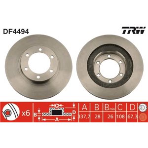 DF4494 Тормозной диск TRW - Top1autovaruosad