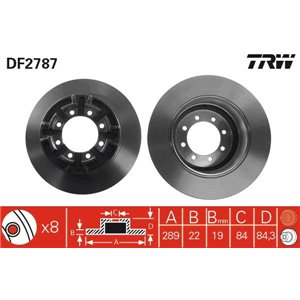 DF2787 Тормозной диск TRW AUTOMOTIVE     