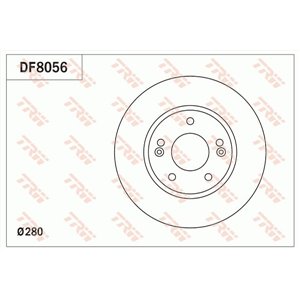 DF8056  Brake disc TRW 