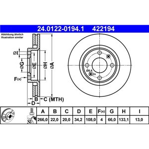24.0122-0194.1 Тормозной диск ATE - Top1autovaruosad