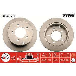 DF4973 Brake Disc TRW - Top1autovaruosad