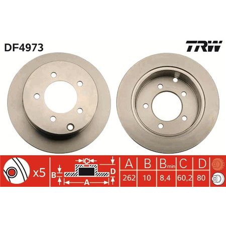 DF4973 Brake Disc TRW