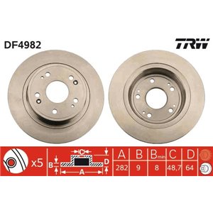 DF4982  Brake disc TRW 