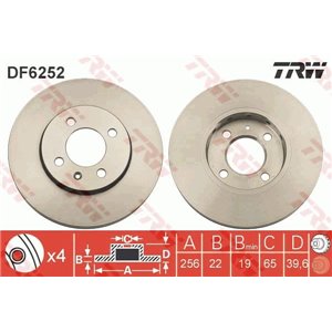 DF6252  Brake disc TRW 