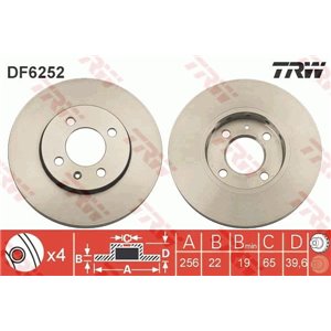 DF6252 Тормозной диск TRW - Top1autovaruosad