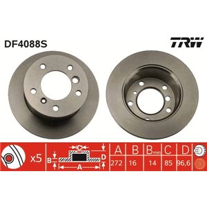 DF4088S  Brake disc TRW 