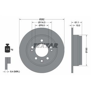 92161703 Тормозной диск TEXTAR - Top1autovaruosad