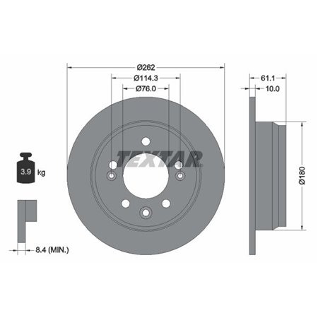 92161703 Brake Disc TEXTAR