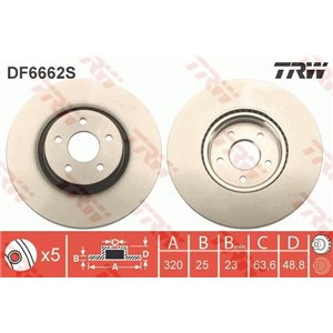 DF6662S Тормозной диск TRW - Top1autovaruosad
