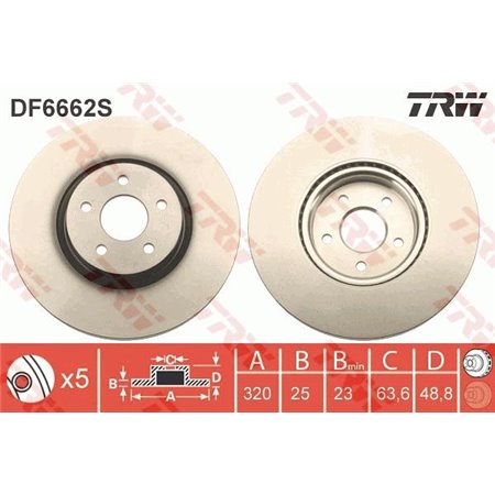 DF6662S Brake Disc TRW