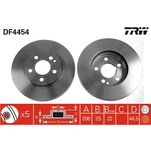 DF4454  Brake disc TRW 