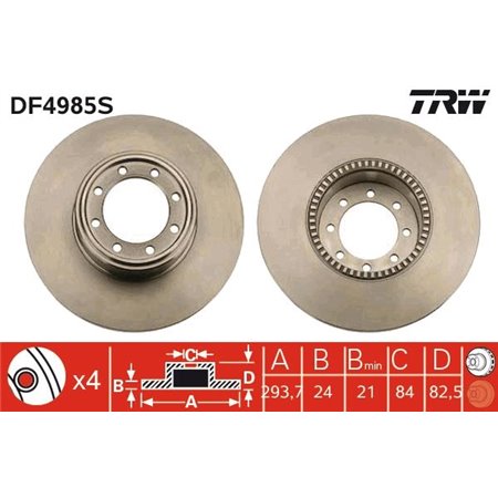 DF4985S Тормозной диск TRW