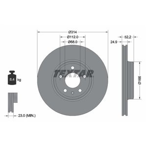 92159903 Тормозной диск TEXTAR     