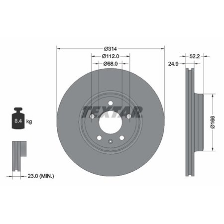 92159903 Brake Disc TEXTAR