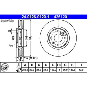 24.0126-0120.1 Bromsskiva ATE - Top1autovaruosad