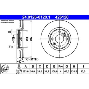 24.0126-0120.1 Тормозной диск ATE - Top1autovaruosad