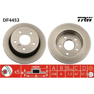DF4453  Brake disc TRW 