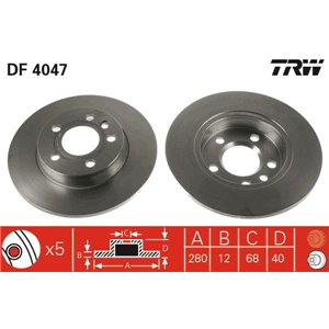 DF4047 Brake Disc TRW - Top1autovaruosad