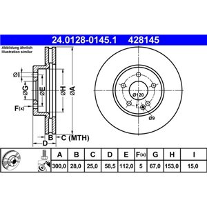 24.0128-0145.1 Тормозной диск ATE - Top1autovaruosad