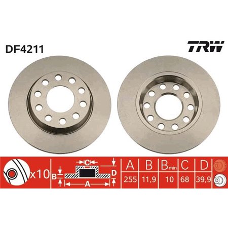 DF4211 Brake Disc TRW