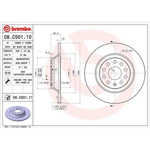 08.C501.11 Brake Disc BREMBO - Top1autovaruosad