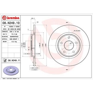 08.N249.11 Bromsskiva BREMBO - Top1autovaruosad